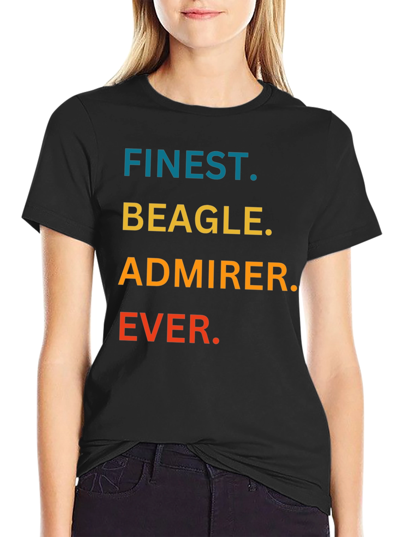 Finest Beagle Admirer Ever Black T-Shirt