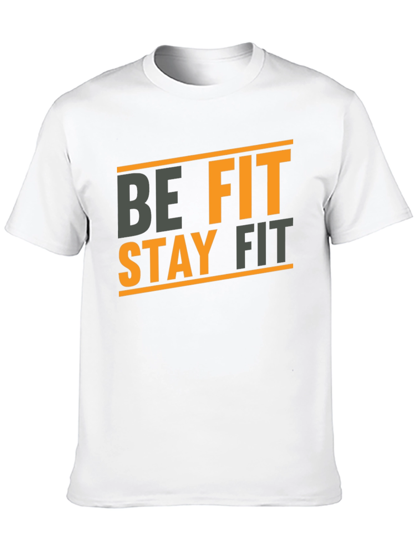 Be Fit Stay Fit Black Graphic Tee