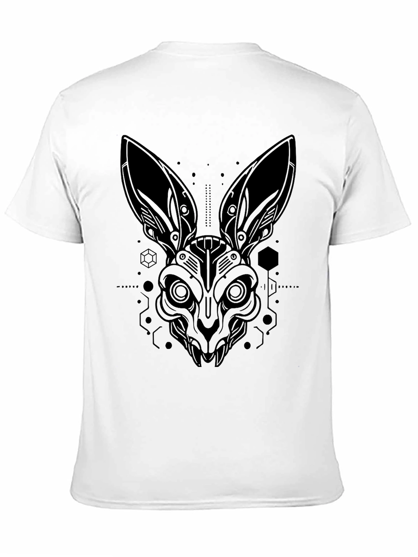 Cyberpunk Rabbit Graphic Tee - Stylish Black T-Shirt