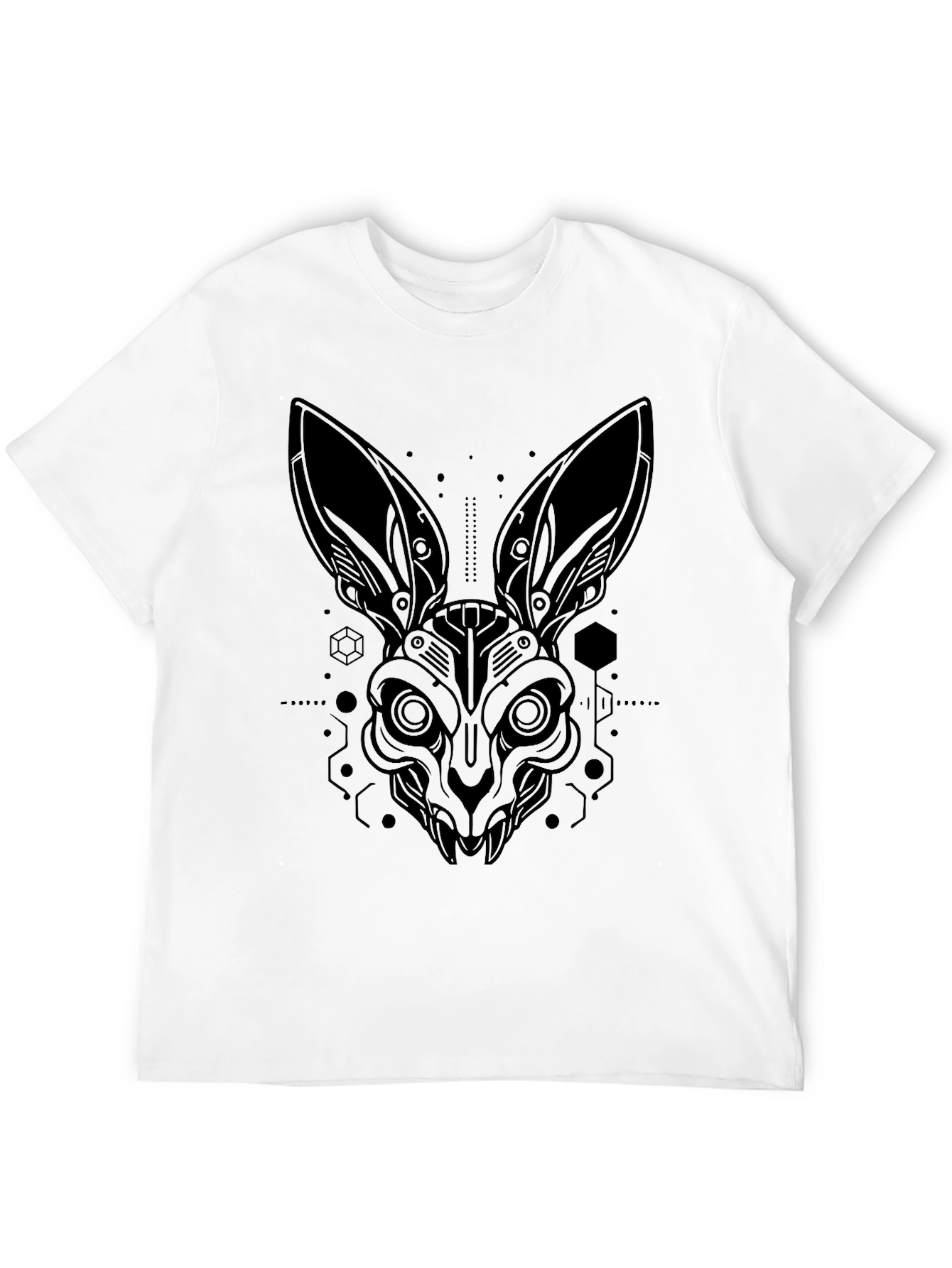 Cyberpunk Rabbit Graphic Tee - Stylish Black T-Shirt