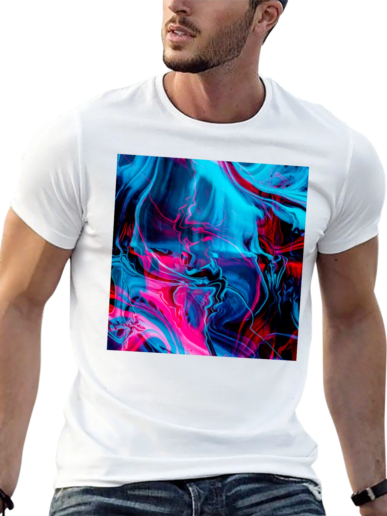 Abstract Swirl T-Shirt - Vibrant Graphic Tee