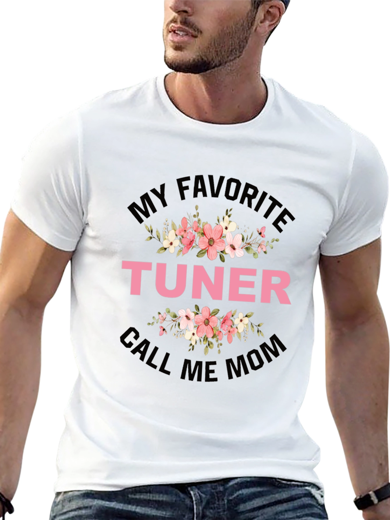 My Favorite Tuner Call Me Mom Black T-Shirt