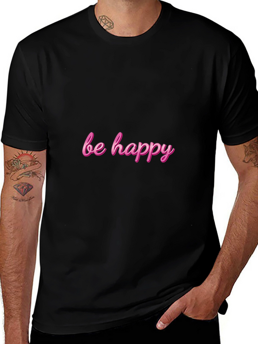 Be Happy Black T-Shirt - Menswear