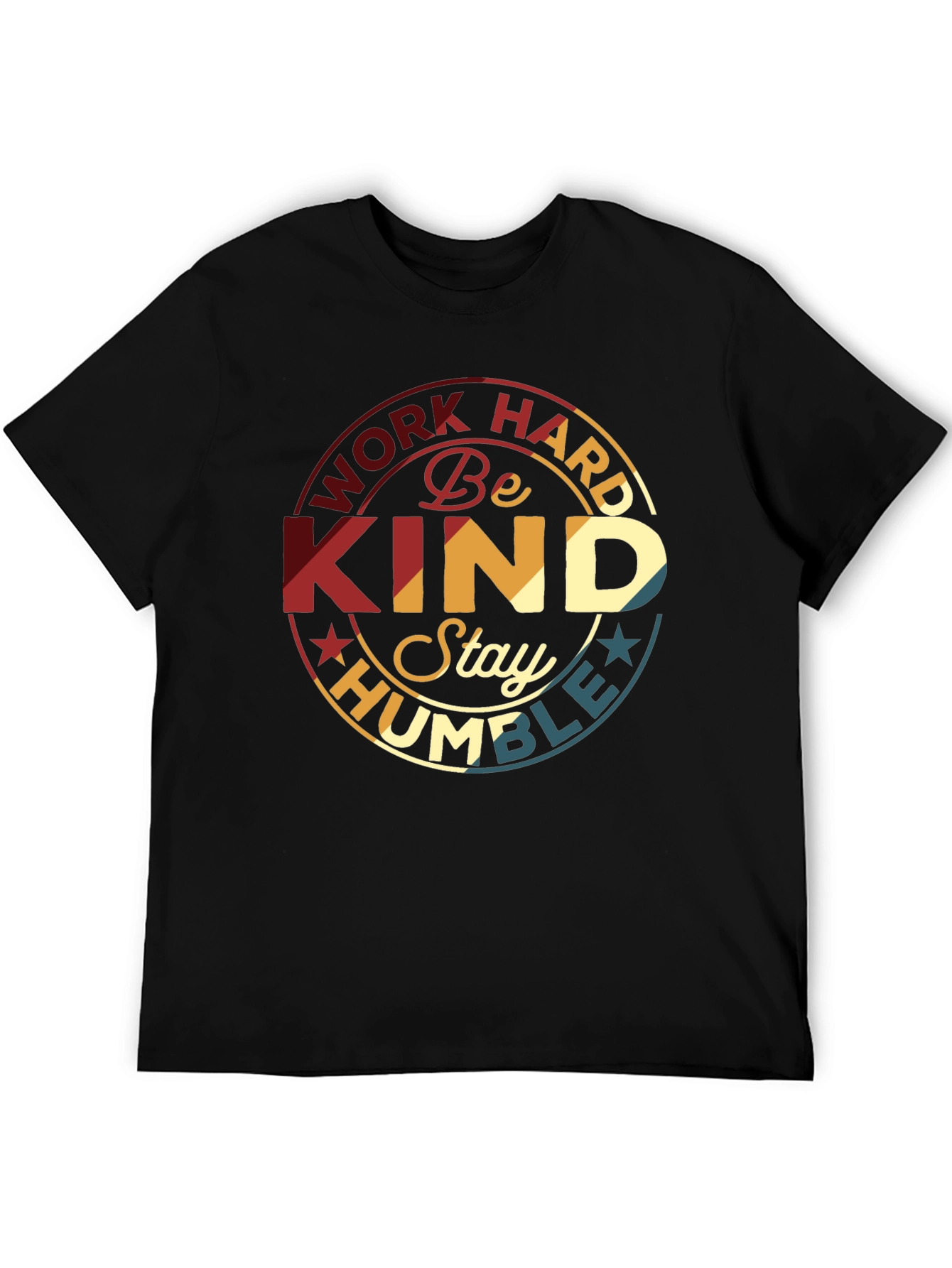 Work Hard Be Kind T-Shirt - Retro Design