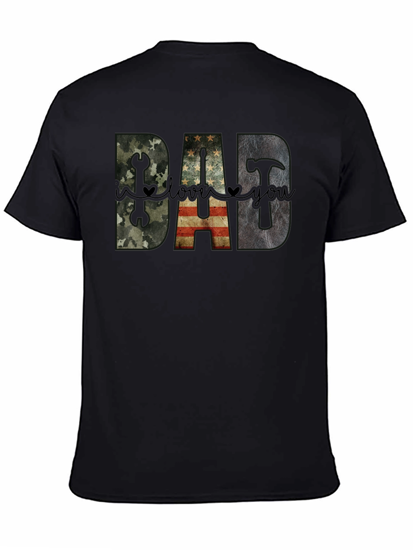 DAD I Love You T-Shirt Fathers Day Gift