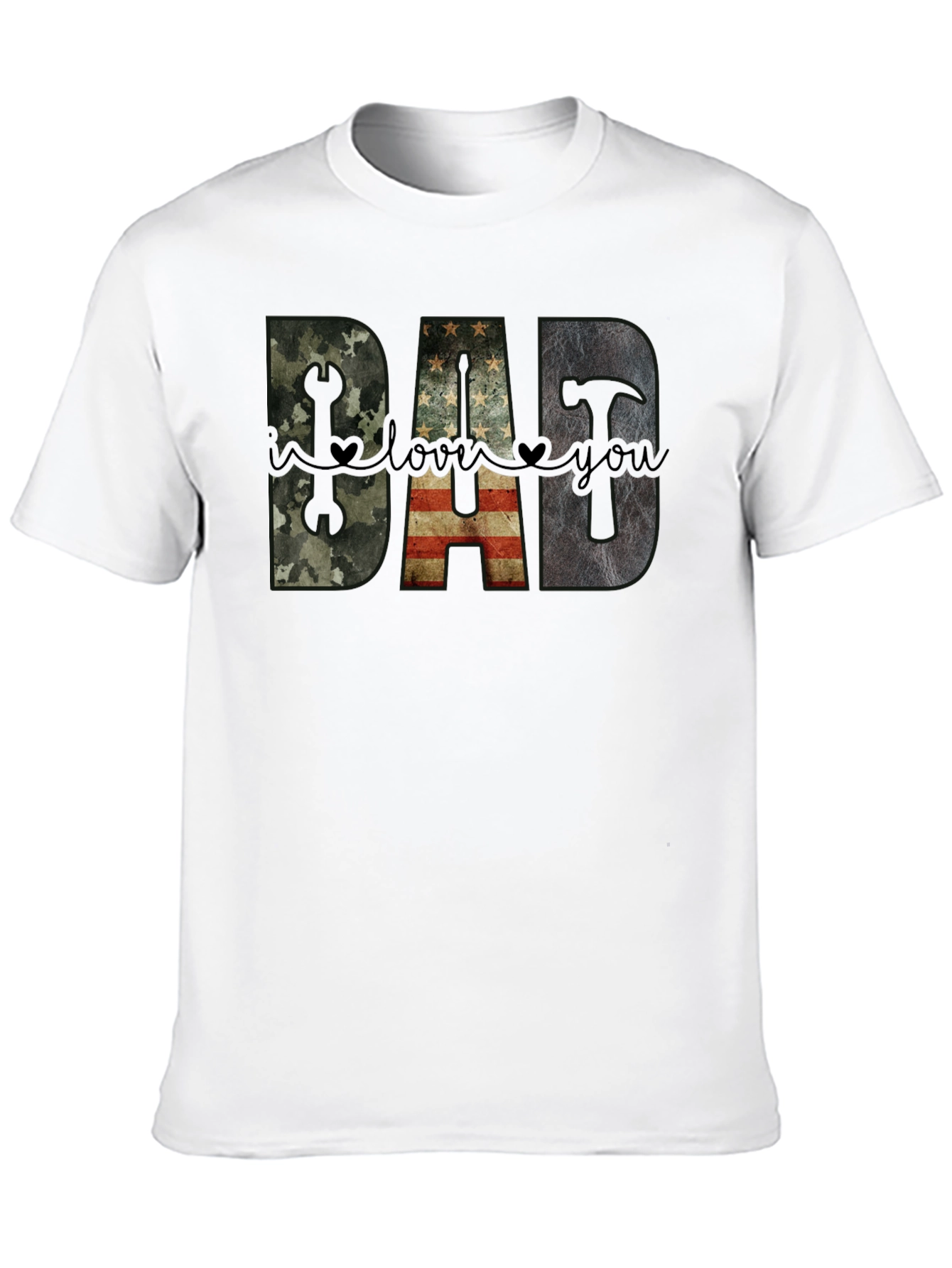 DAD I Love You T-Shirt Fathers Day Gift