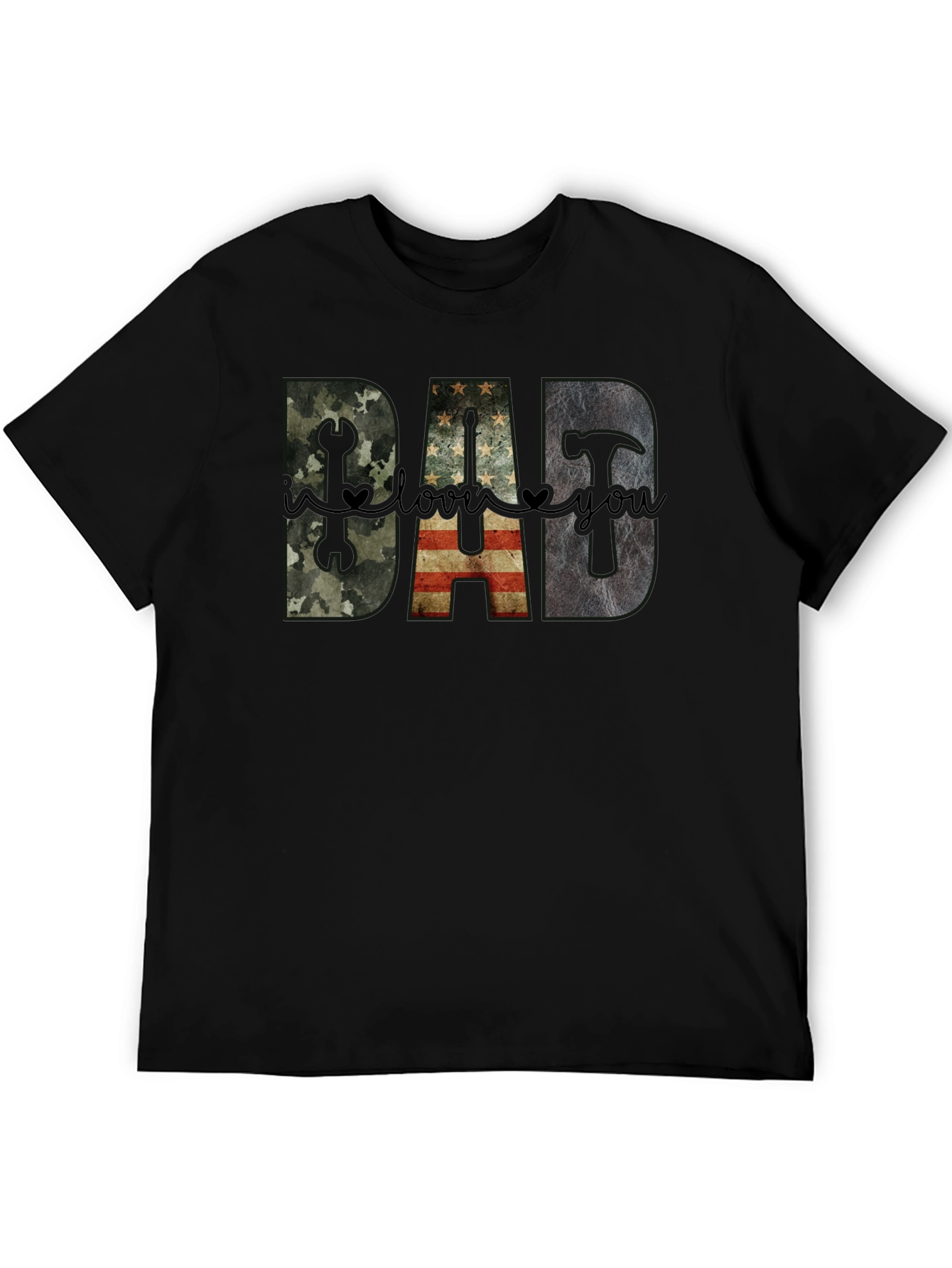DAD I Love You T-Shirt Fathers Day Gift