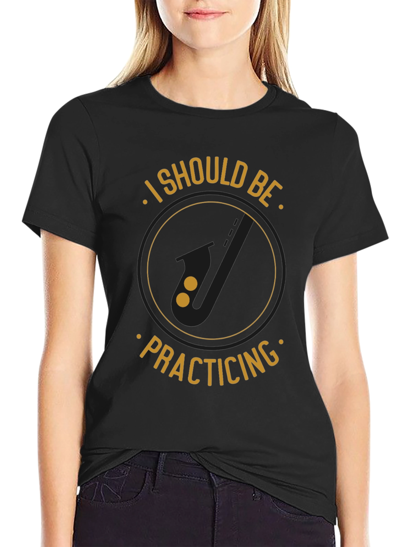 I Should Be Practicing Black T-Shirt