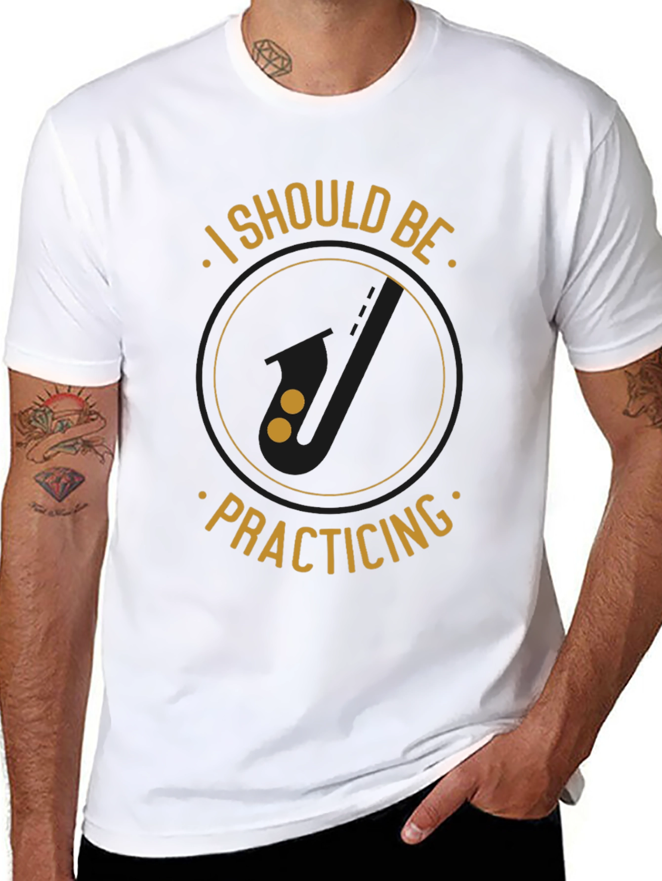 I Should Be Practicing Black T-Shirt