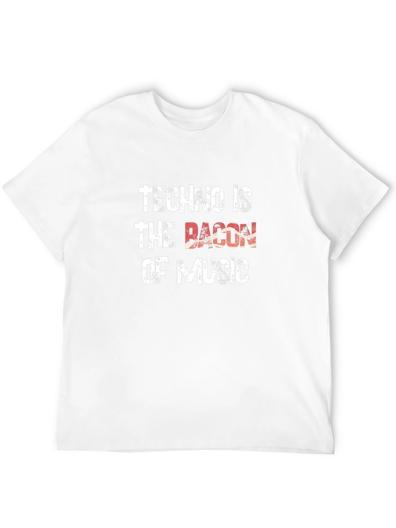 Techno Bacon Music T-Shirt - Funny EDM Rave Tee