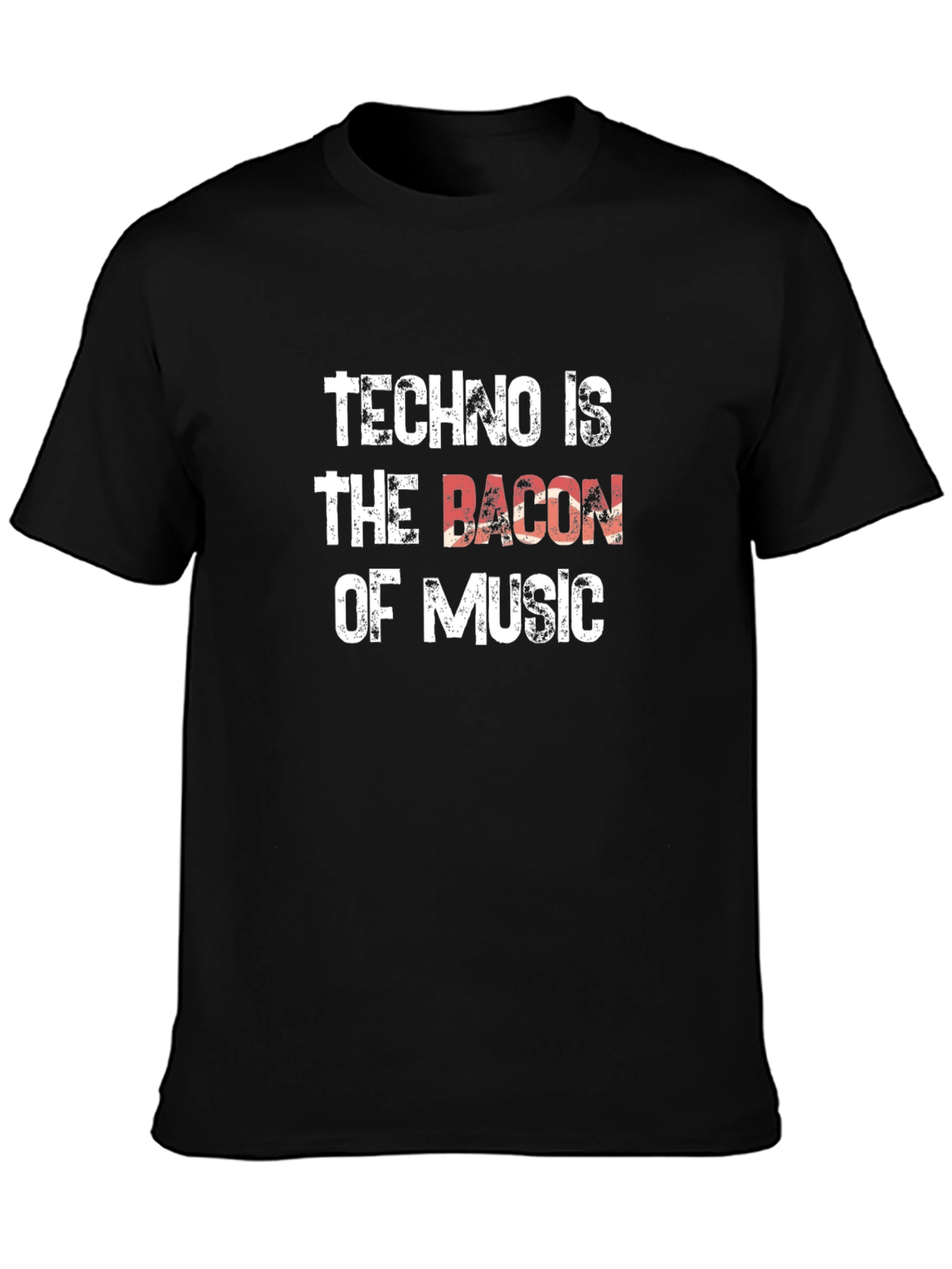 Techno Bacon Music T-Shirt - Funny EDM Rave Tee