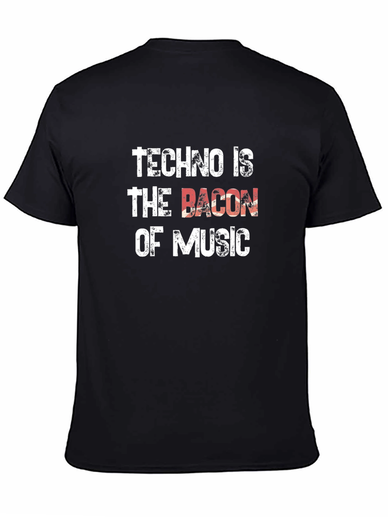 Techno Bacon Music T-Shirt - Funny EDM Rave Tee