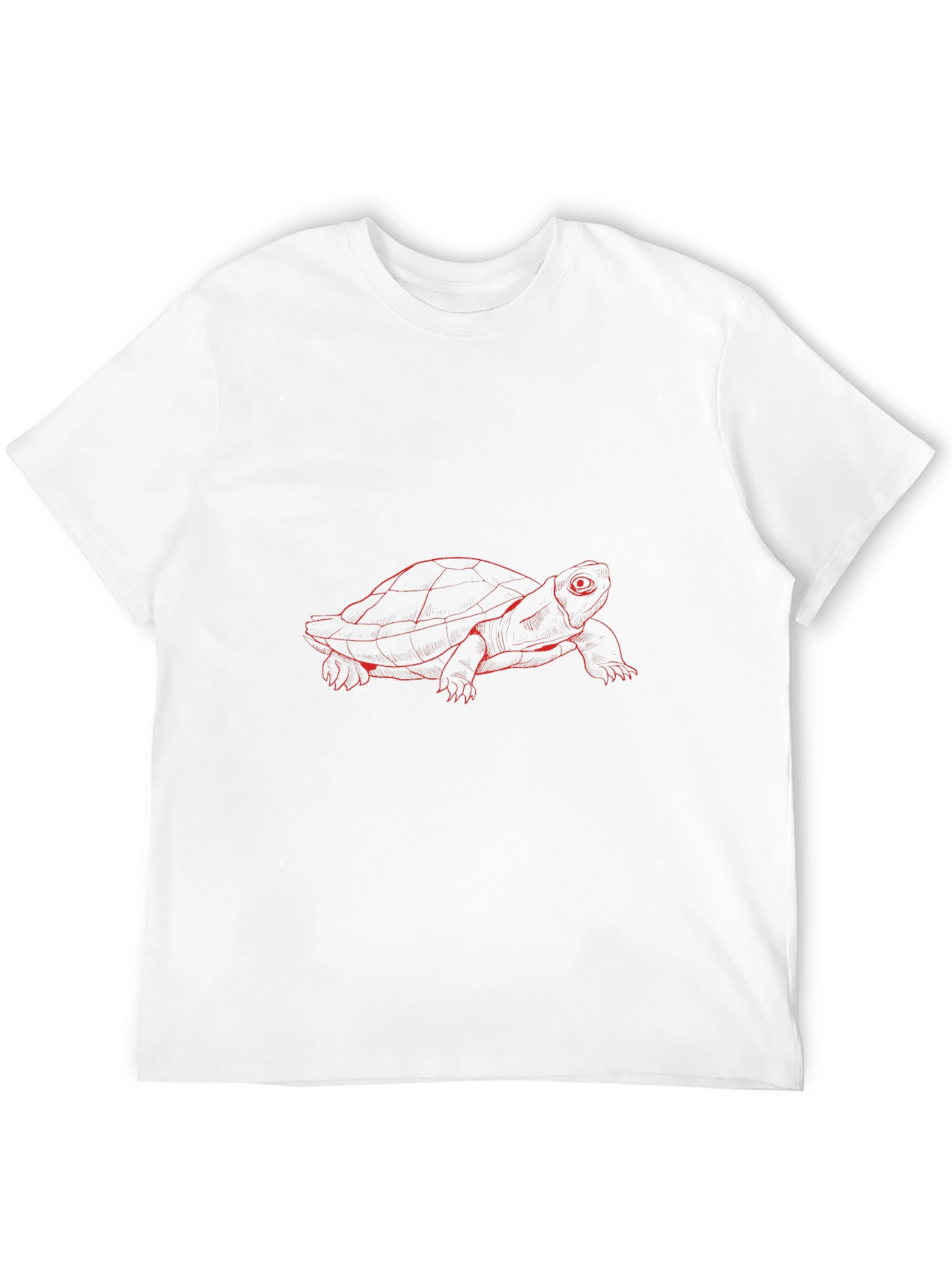 Red Turtle Graphic Black T-Shirt