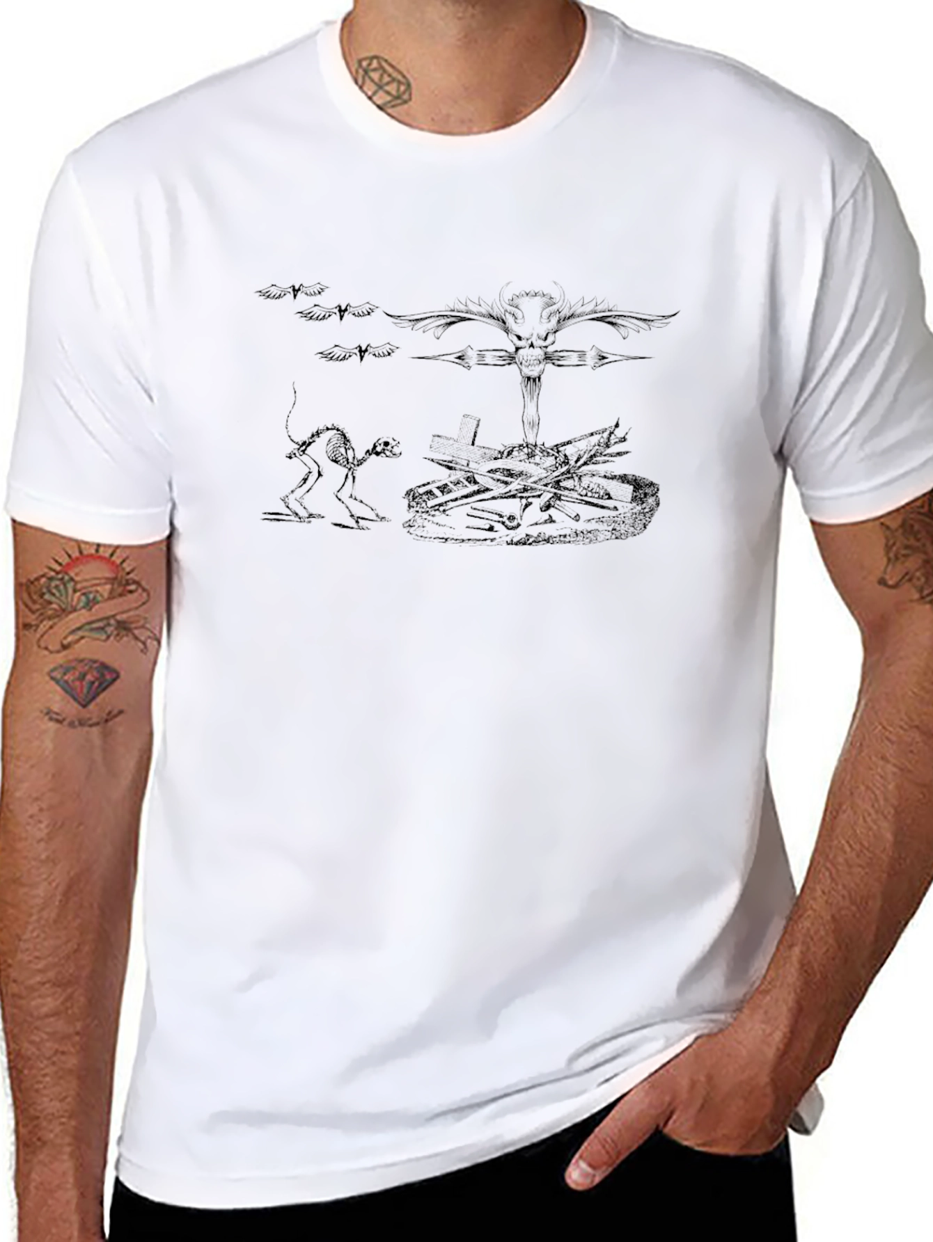Dark Graphic T-Shirt - Black