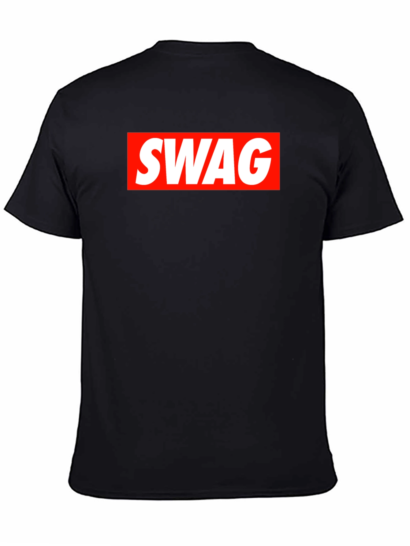 Mens Black T-Shirt with SWAG Graphic