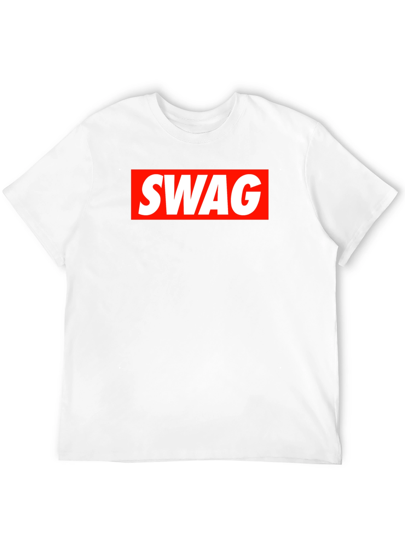 Mens Black T-Shirt with SWAG Graphic