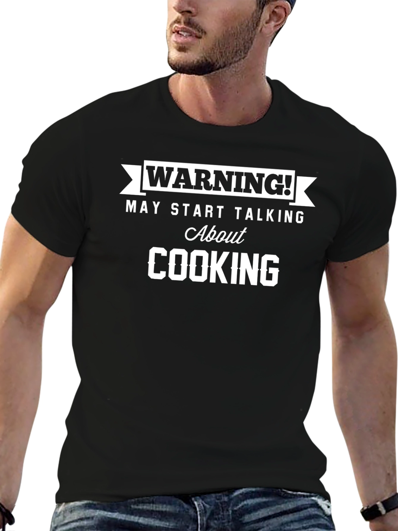 Warning May Talk About Cooking Funny T-Shirt