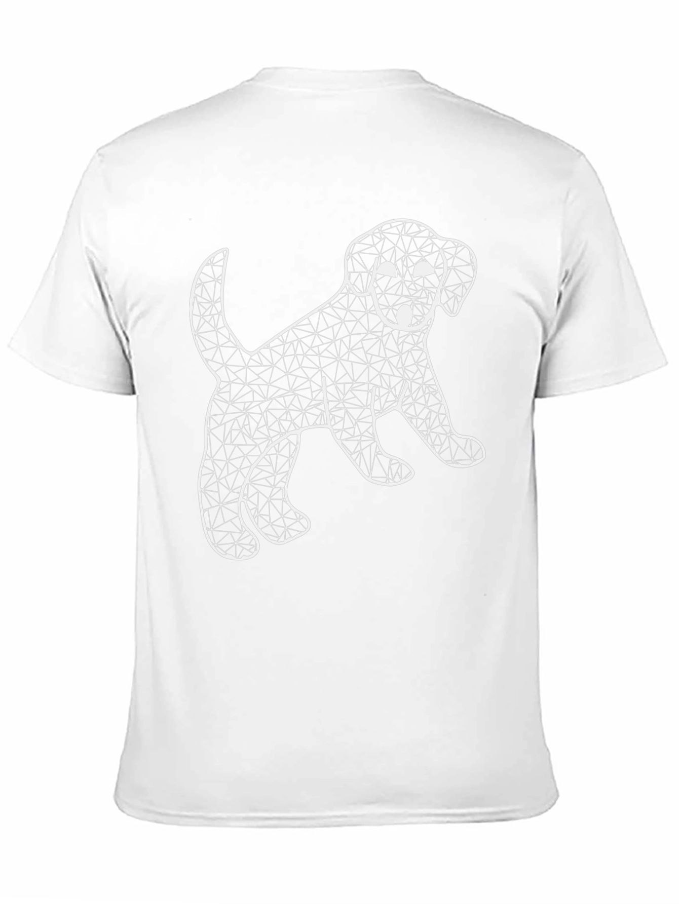 Geometric Puppy Graphic Tee - Black