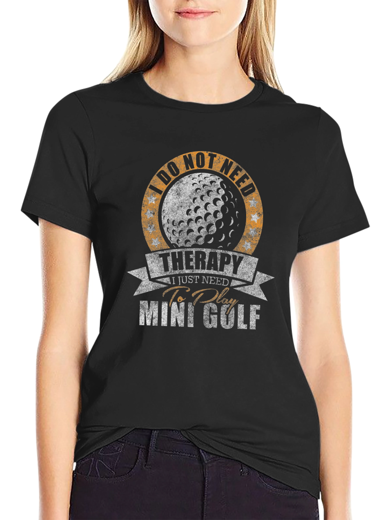 Mini Golf Therapy T-Shirt - Golf Ball Graphic Tee