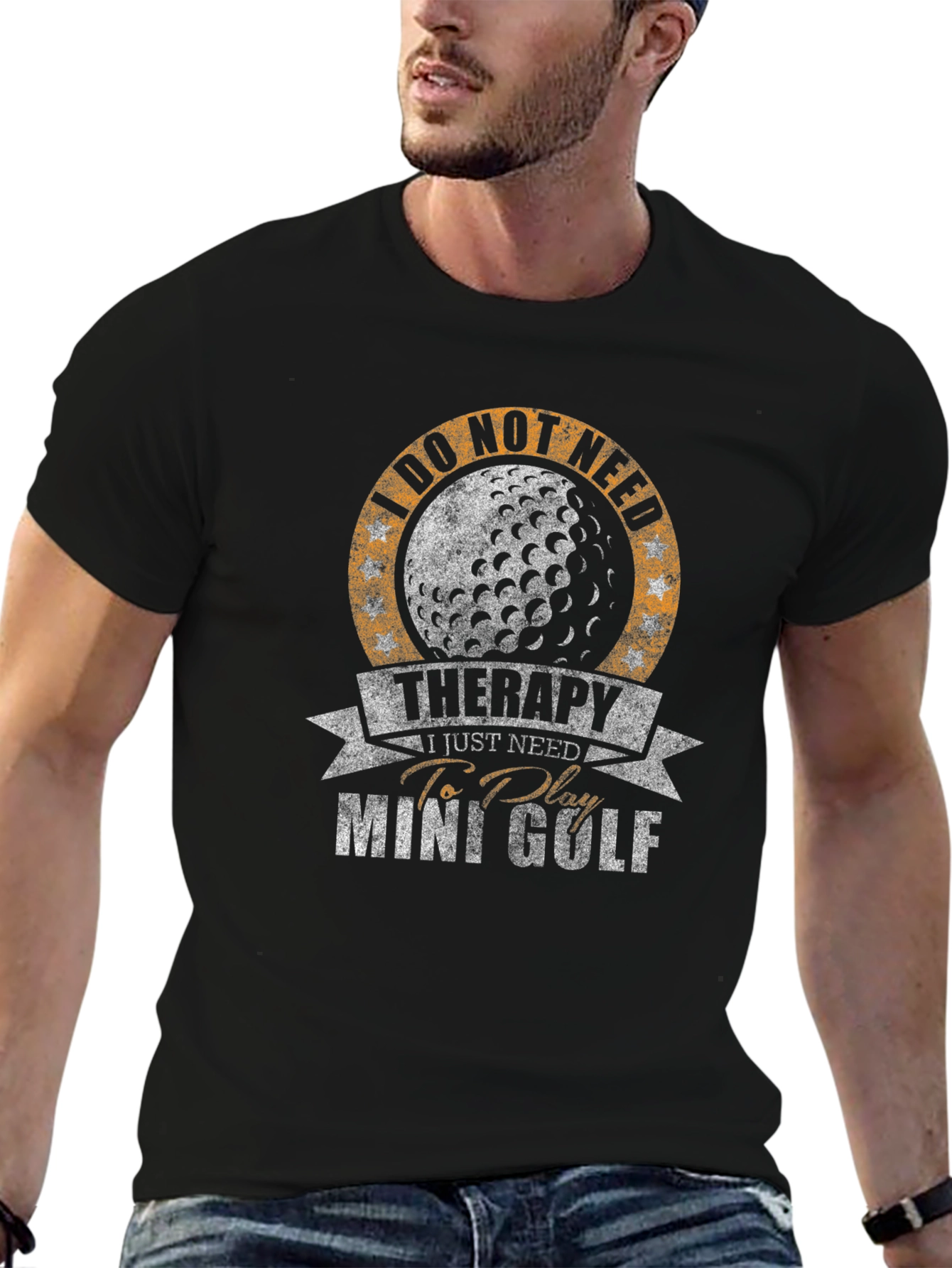 Mini Golf Therapy T-Shirt - Golf Ball Graphic Tee