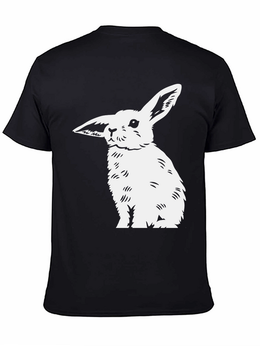 Black Rabbit Graphic Tee - Mens Casual Top