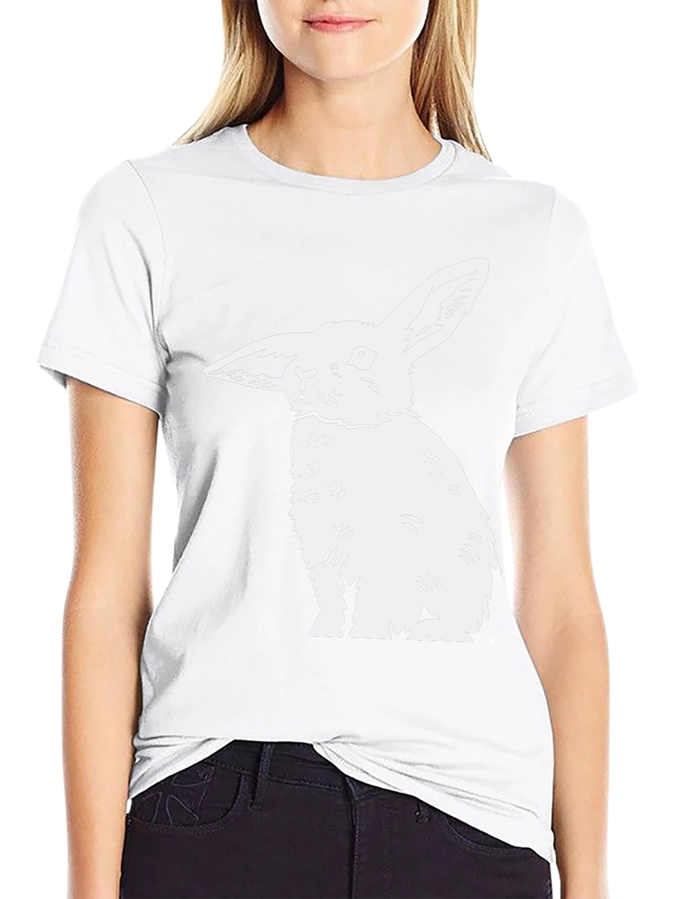 Black Rabbit Graphic Tee - Mens Casual Top