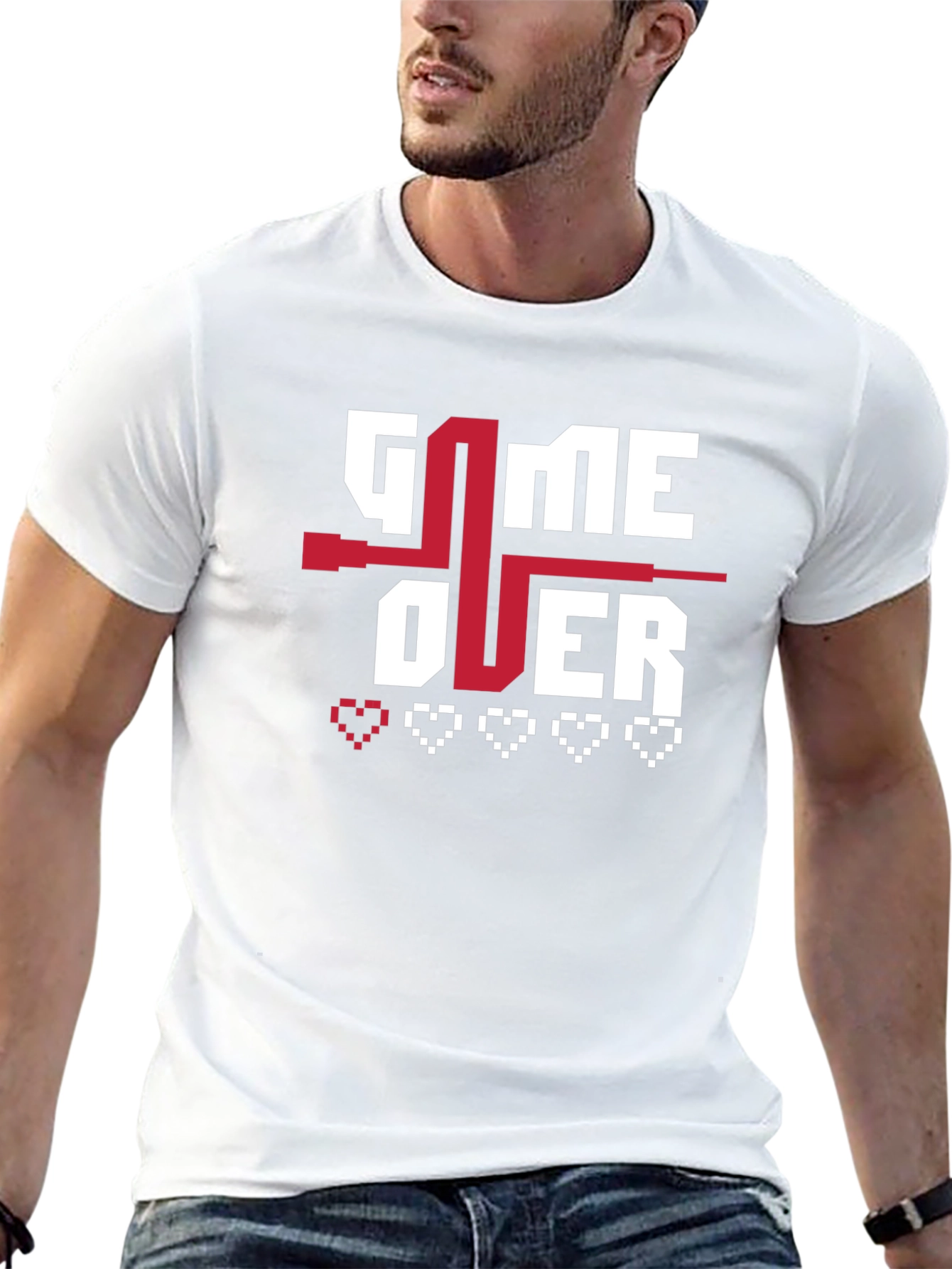 Game Over Pixel Art T-Shirt - Gamer Style