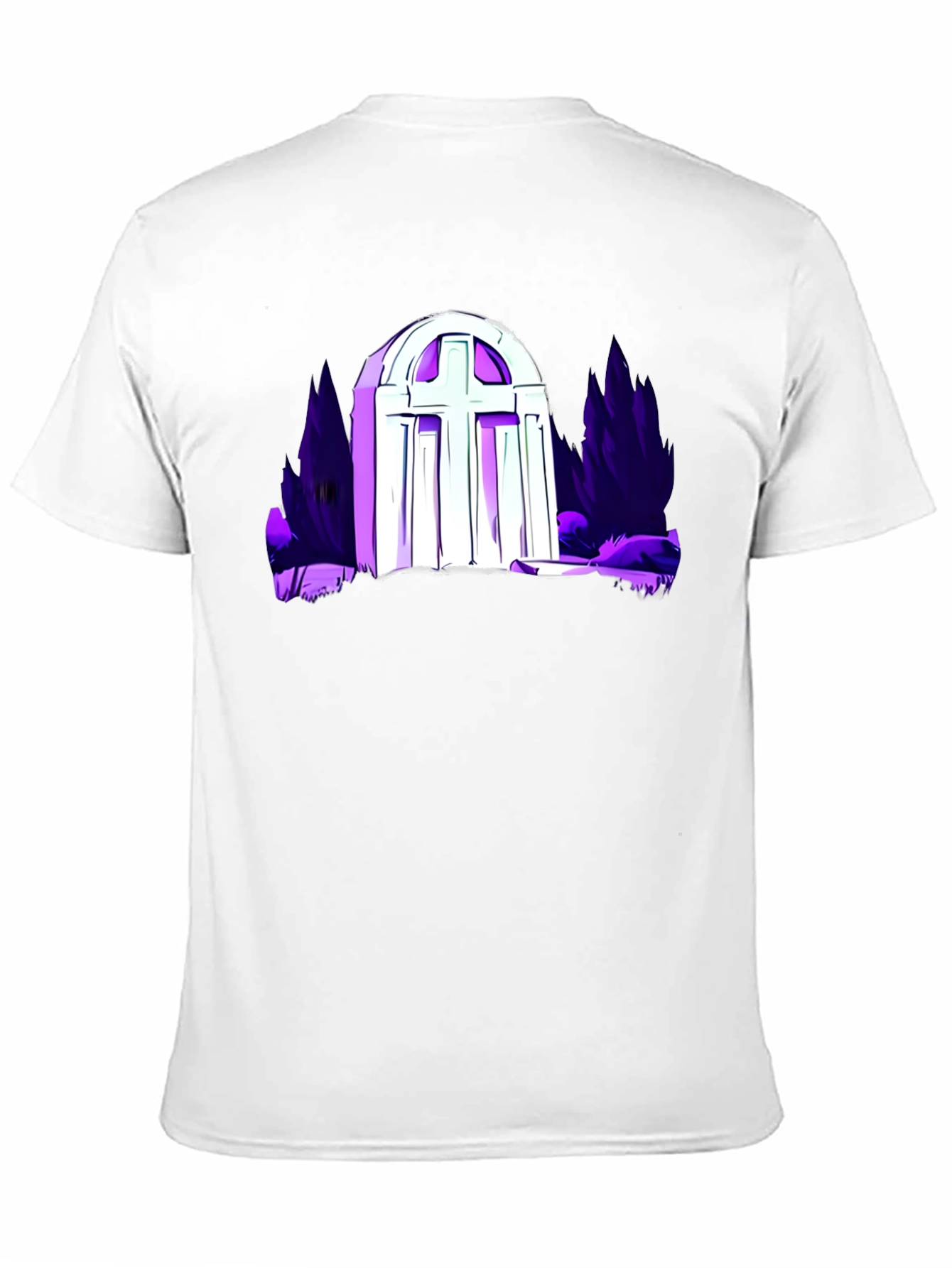 Gothic Graveyard Graphic Tee - Black