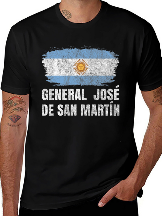 General José de San Martín Tee - Argentina Flag T-Shirt