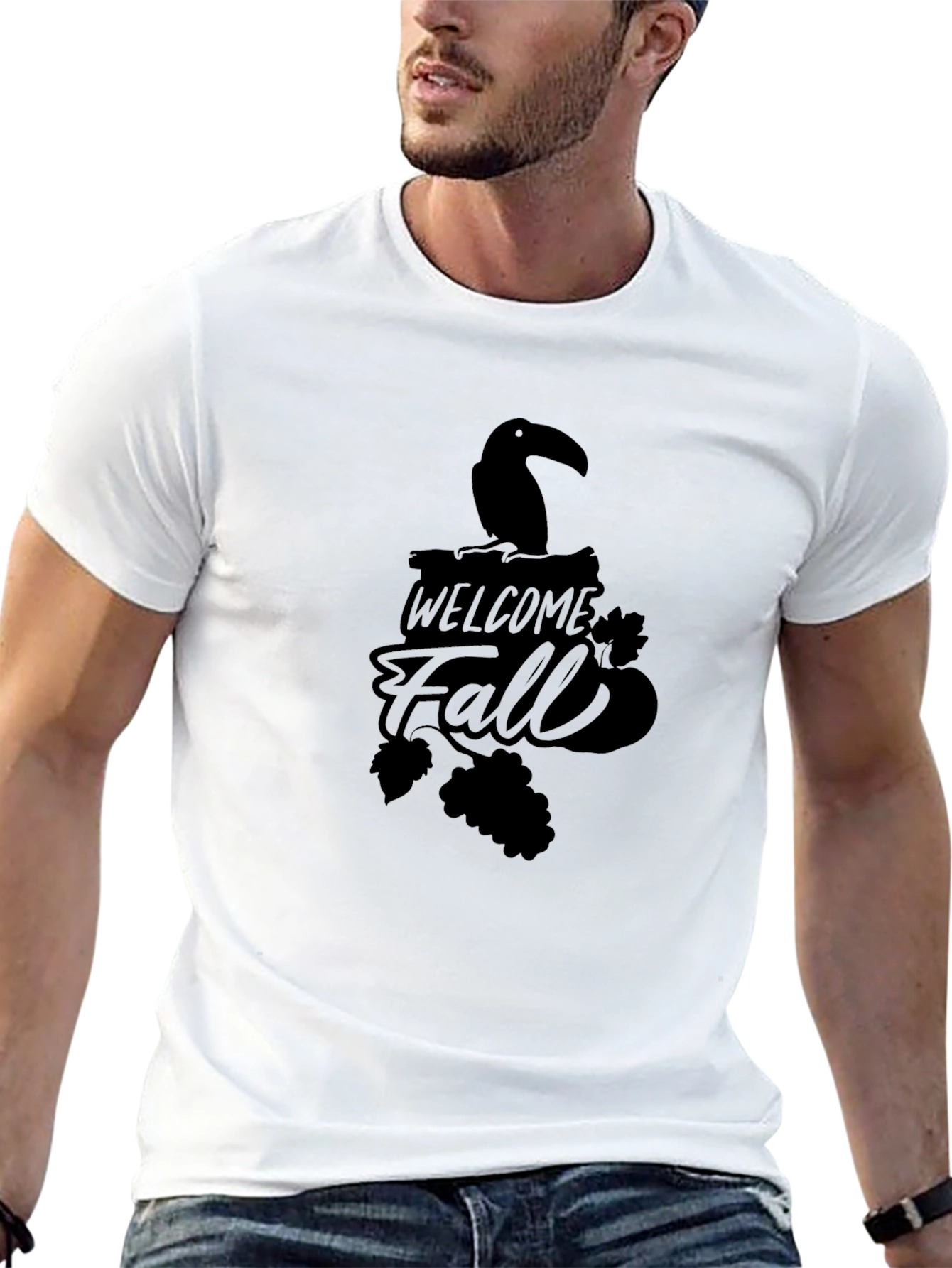 Welcome Fall Black Graphic Tee