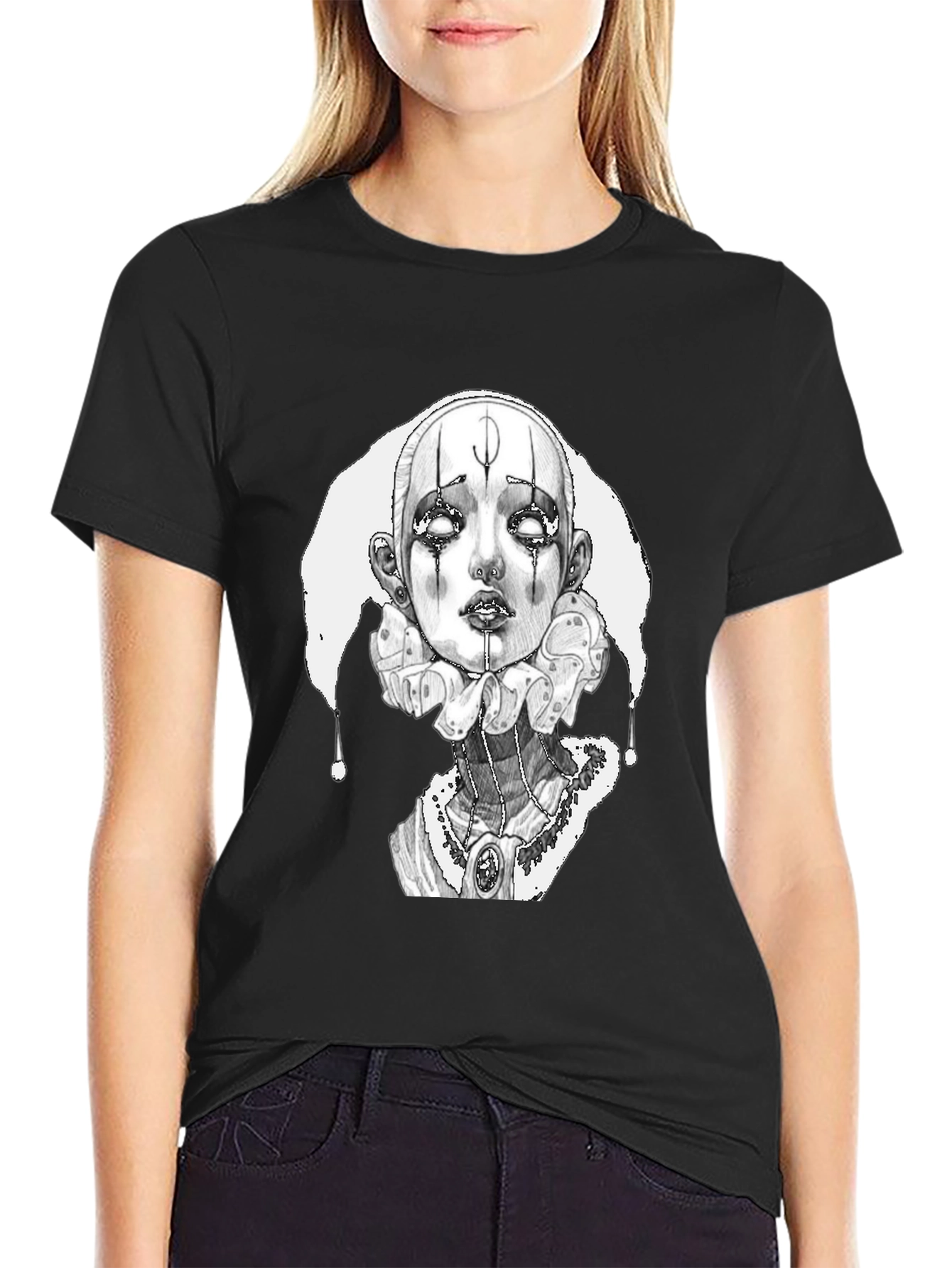 Eerie Clown Graphic Tee - Unique Design