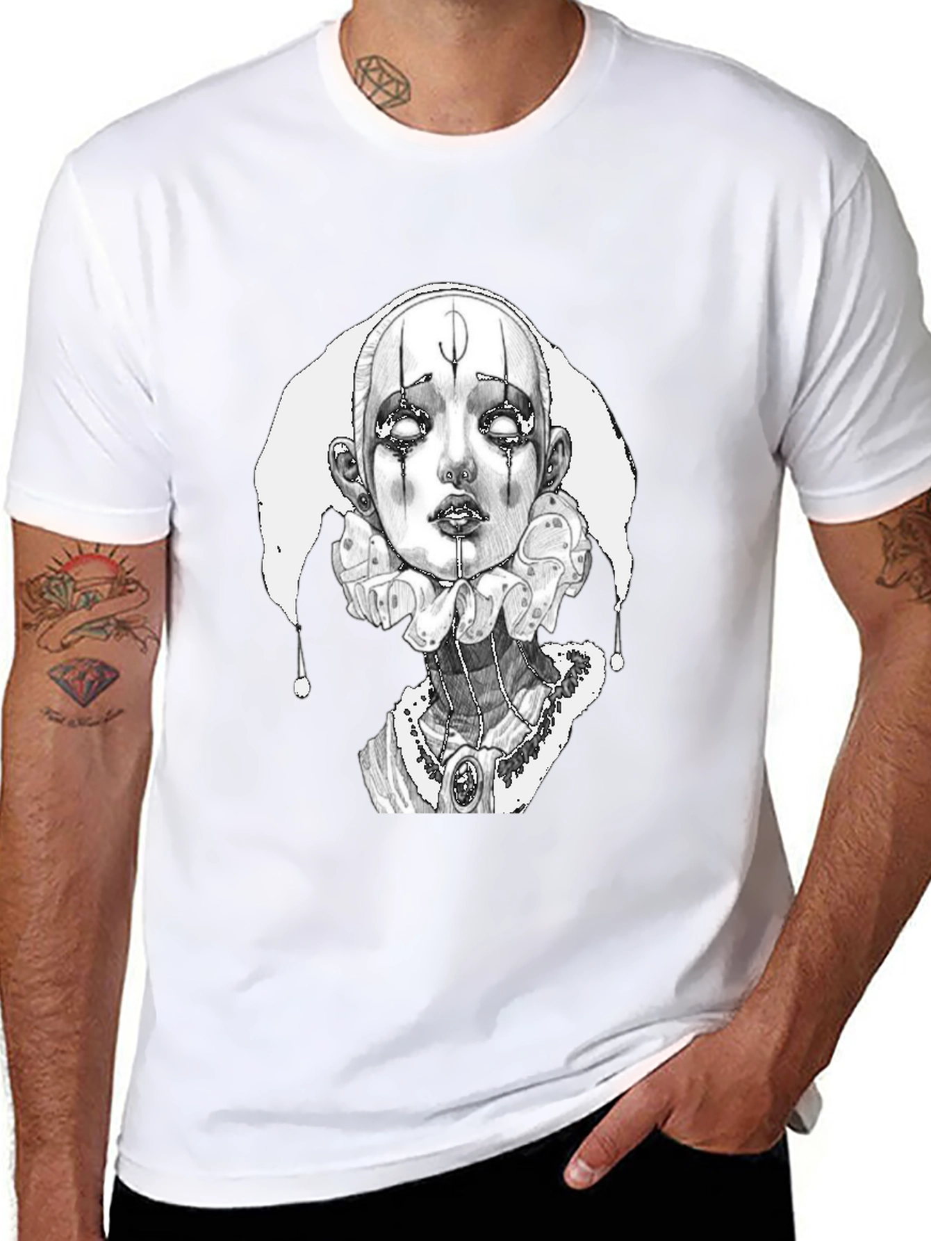 Eerie Clown Graphic Tee - Unique Design