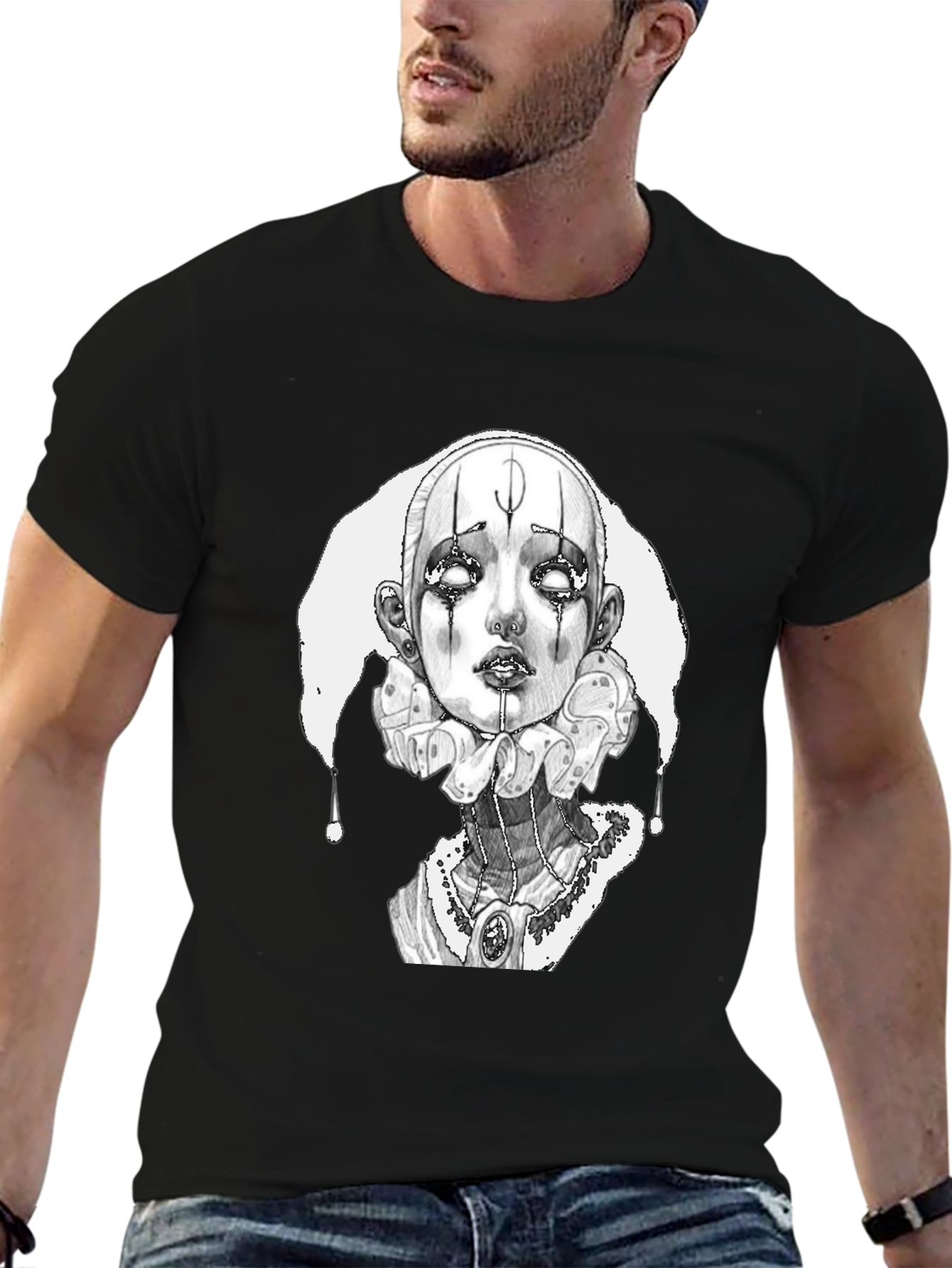 Eerie Clown Graphic Tee - Unique Design