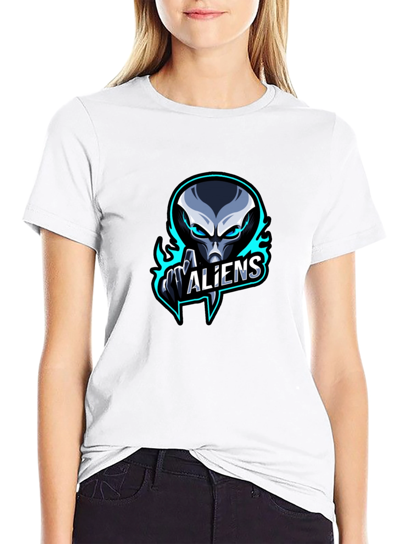 Alien Graphic Black T-Shirt