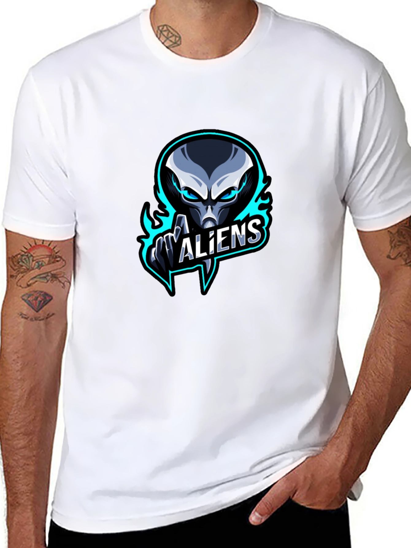 Alien Graphic Black T-Shirt