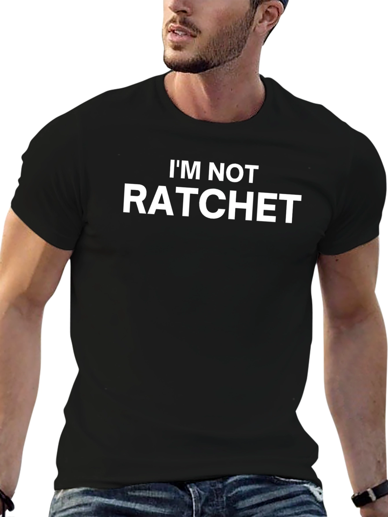 Im Not Ratchet Graphic Tee - Black