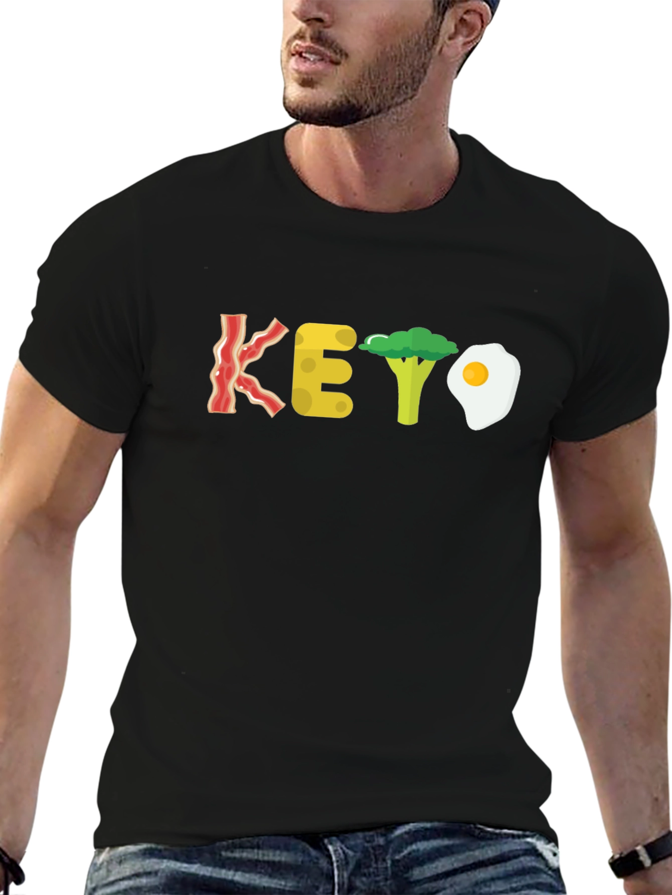 Keto Diet T-Shirt - Bacon Cheese Broccoli Egg
