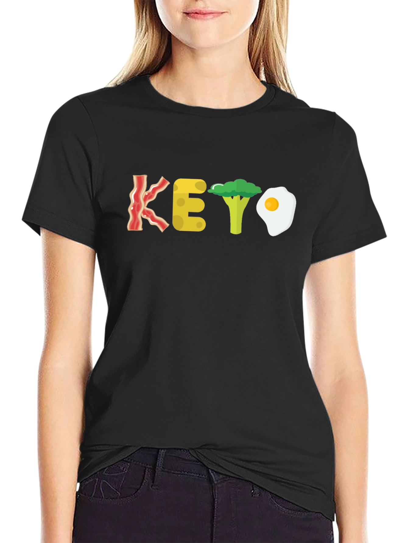 Keto Diet T-Shirt - Bacon Cheese Broccoli Egg
