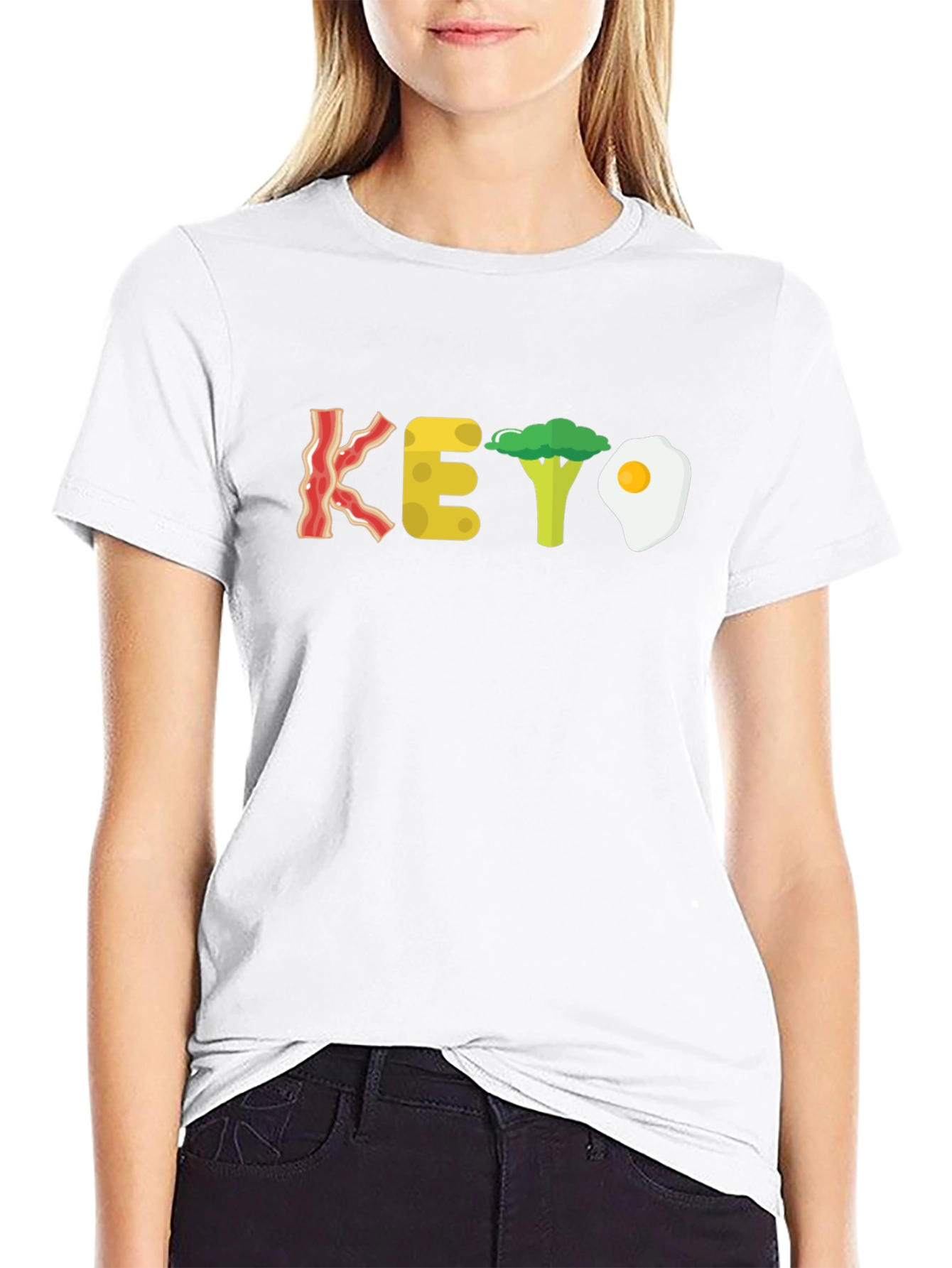 Keto Diet T-Shirt - Bacon Cheese Broccoli Egg
