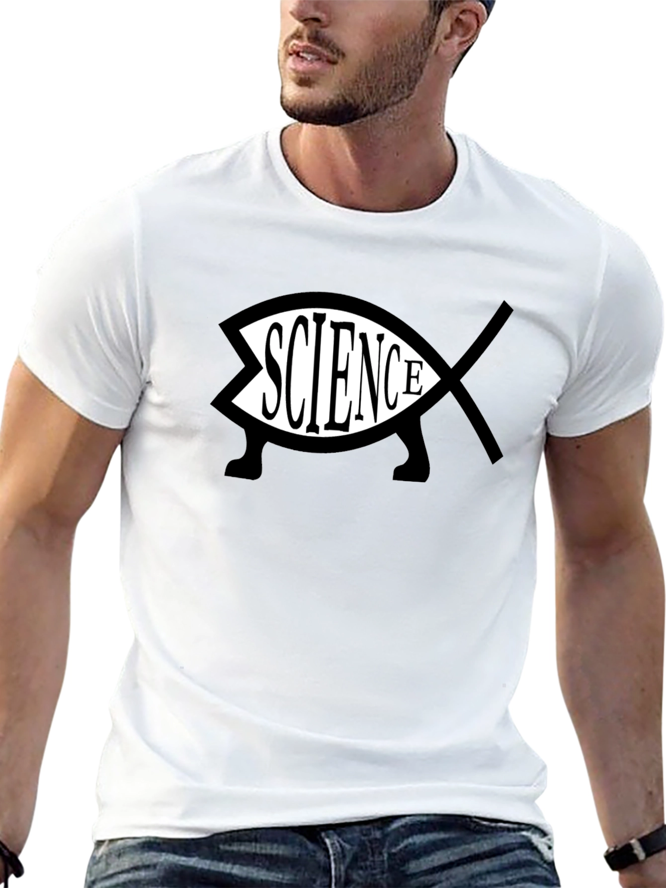 Science Fish Black T-Shirt