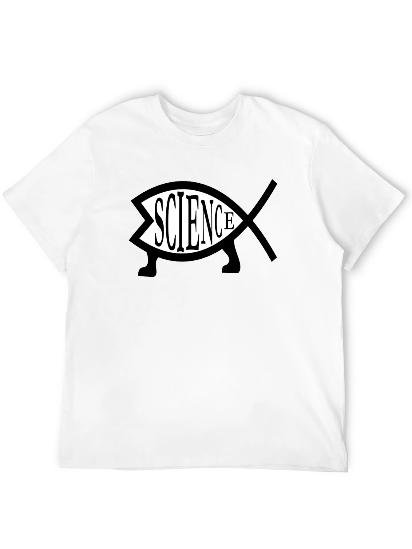 Science Fish Black T-Shirt