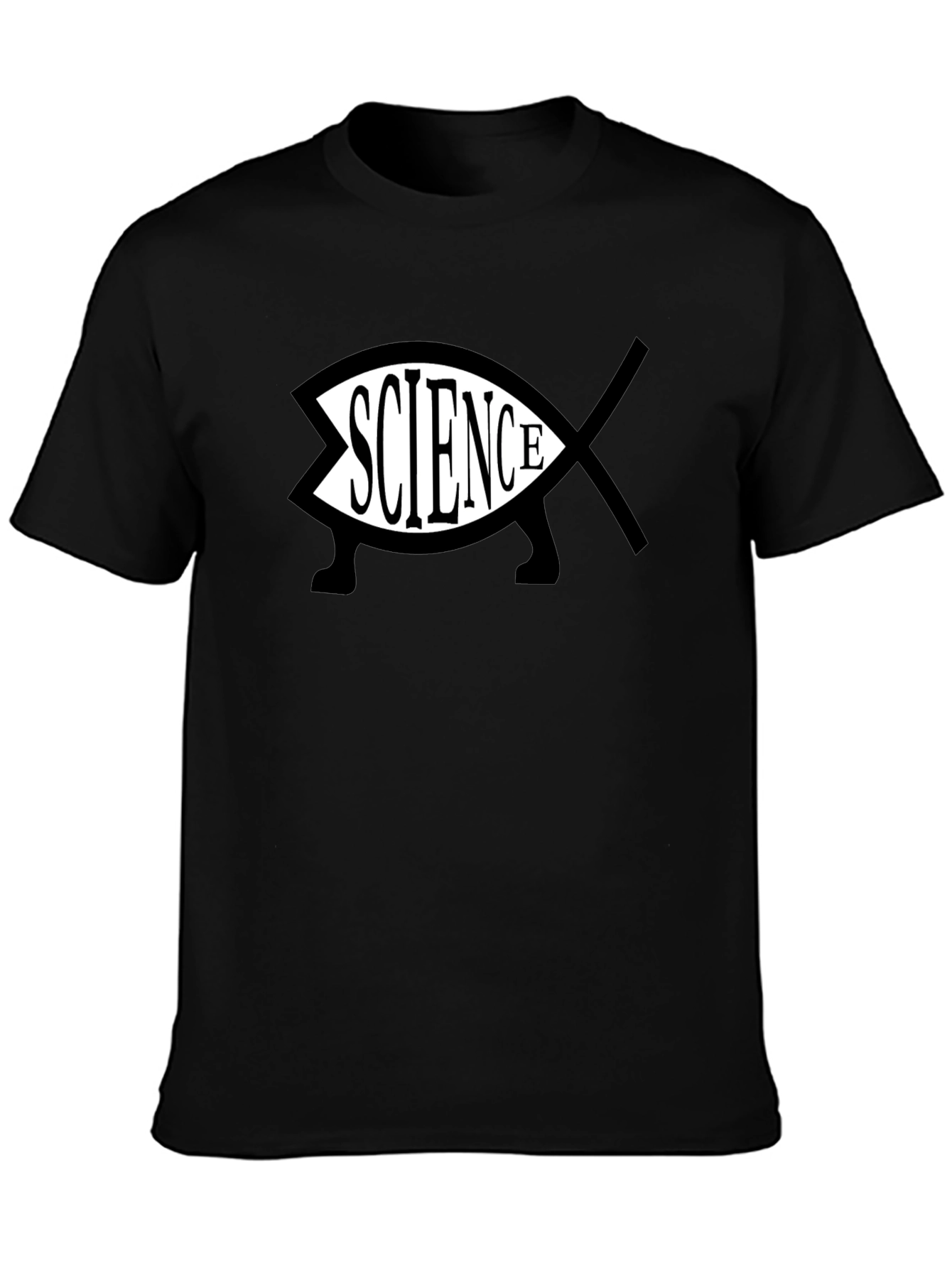 Science Fish Black T-Shirt