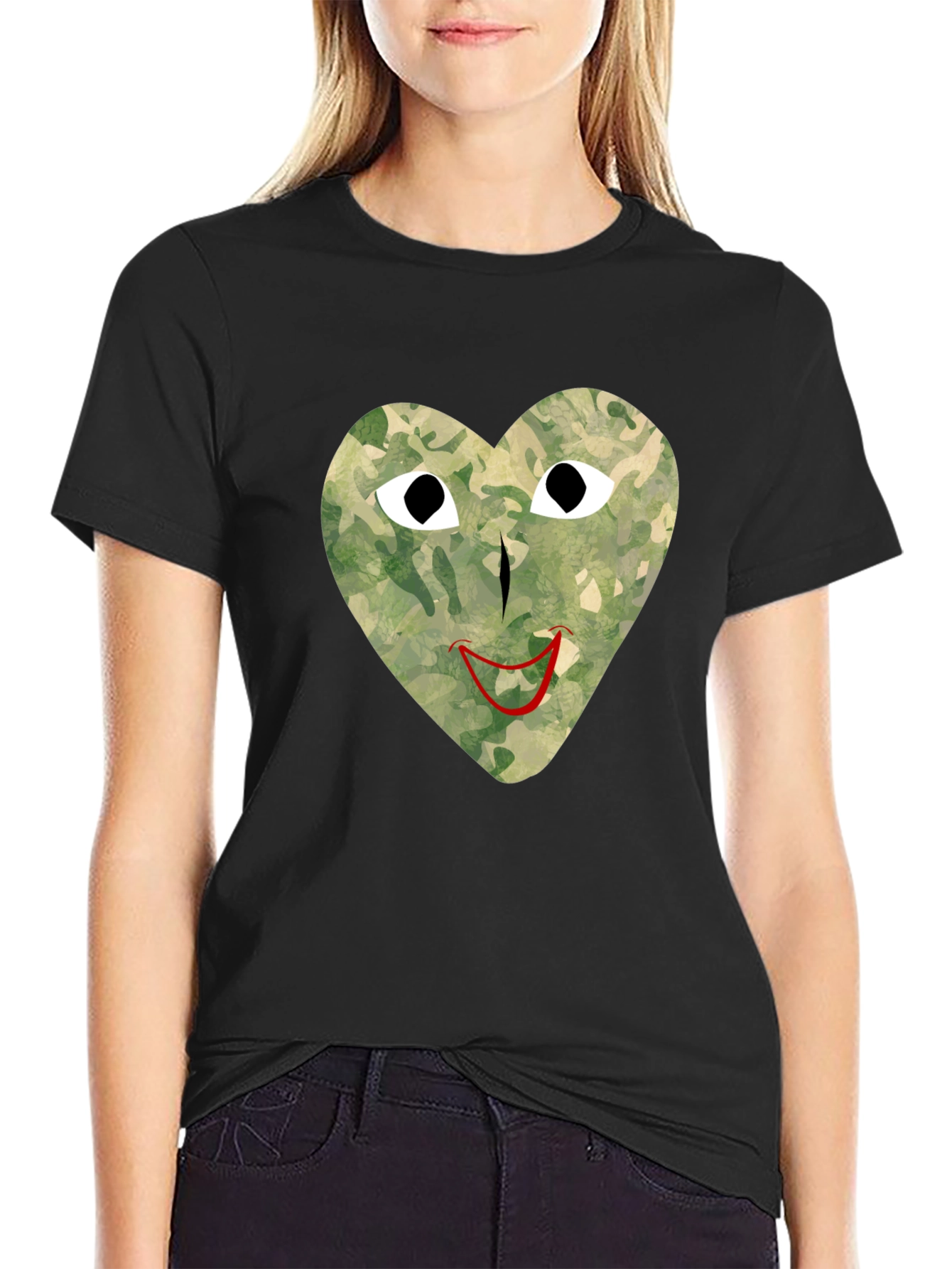 Camo Heart Graphic Tee - Unique Streetwear Style