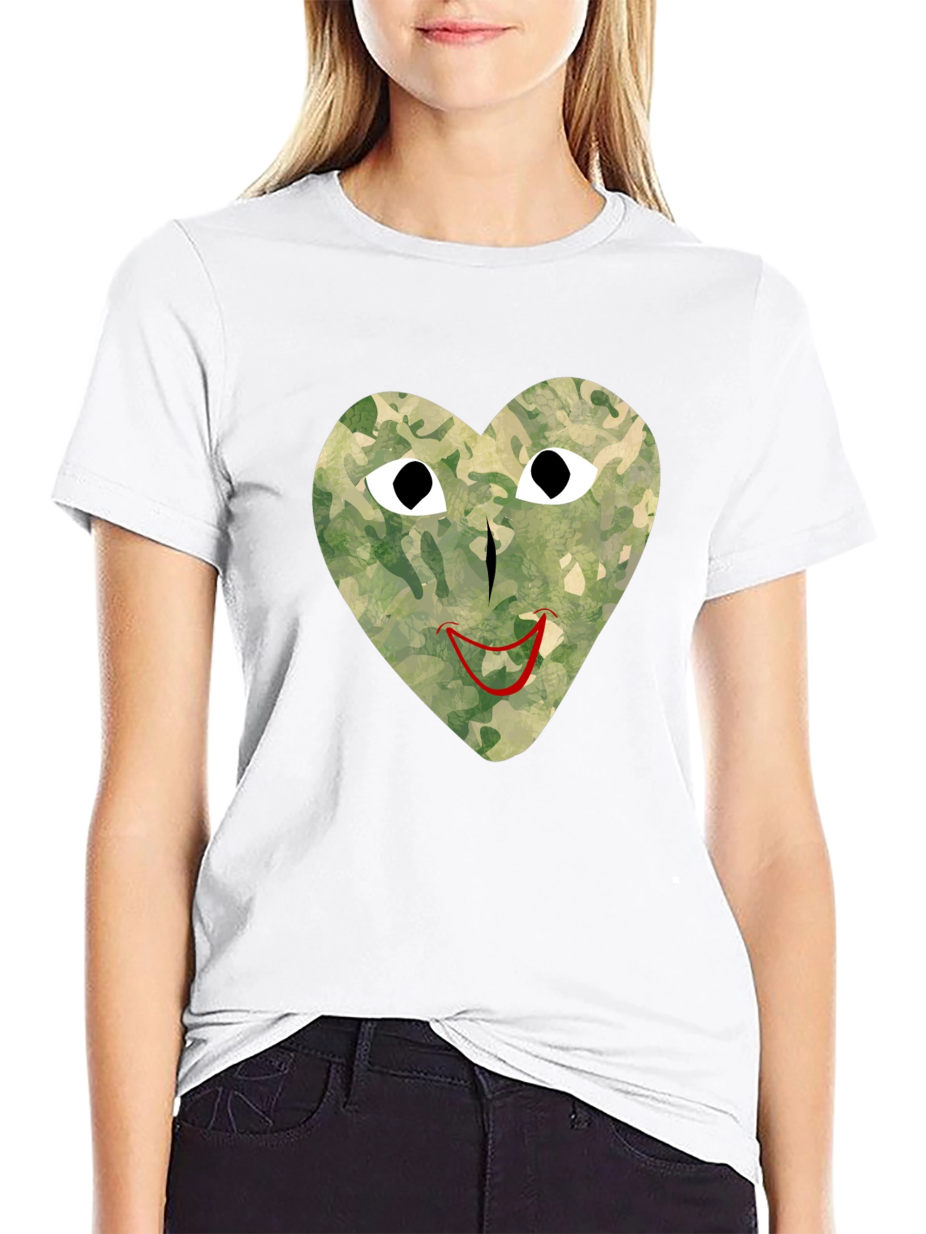 Camo Heart Graphic Tee - Unique Streetwear Style