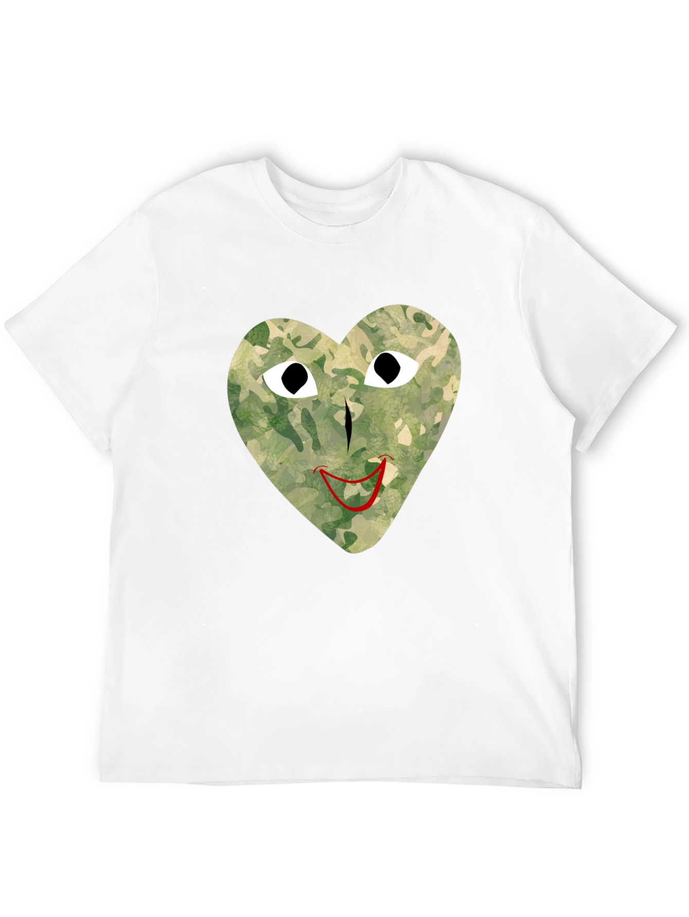 Camo Heart Graphic Tee - Unique Streetwear Style