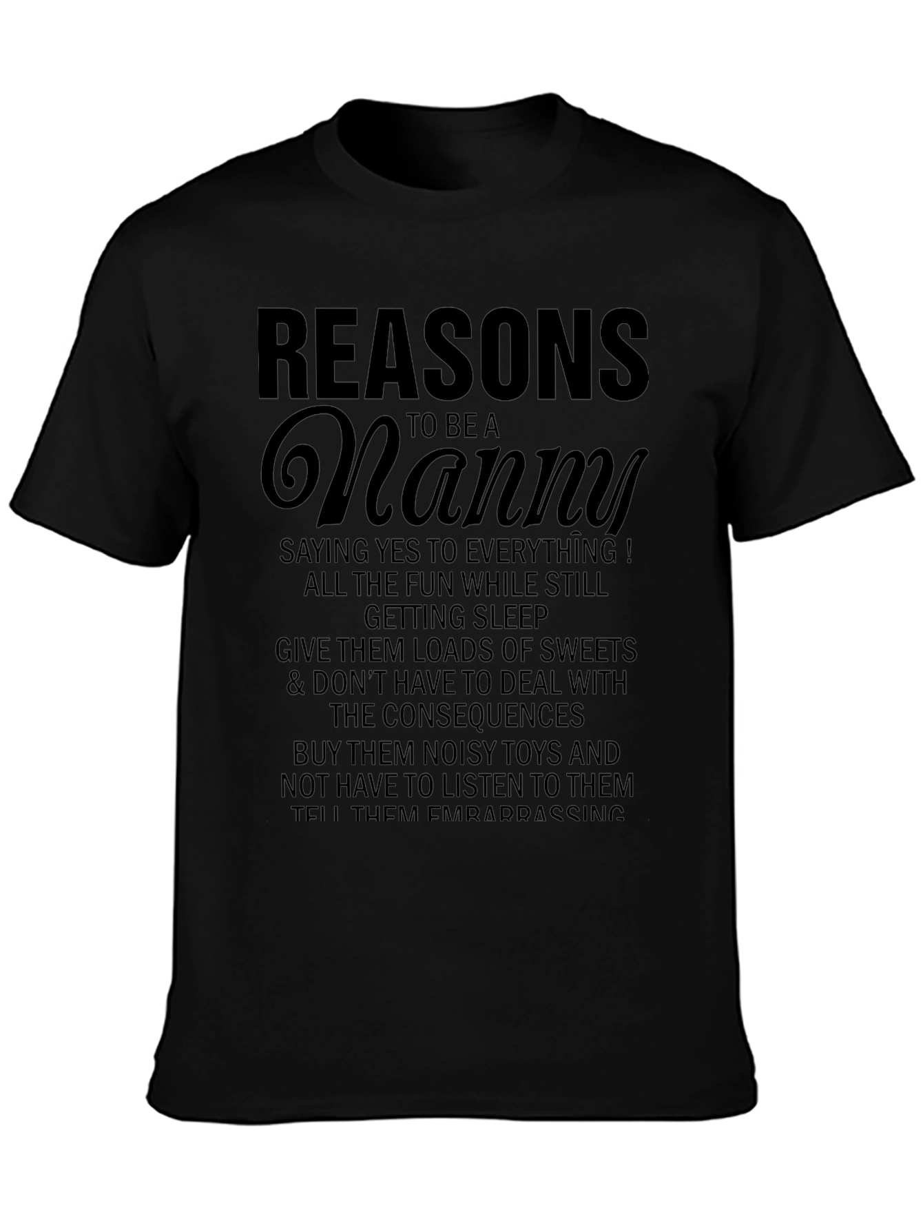 Reasons To Be A Nanny T-Shirt