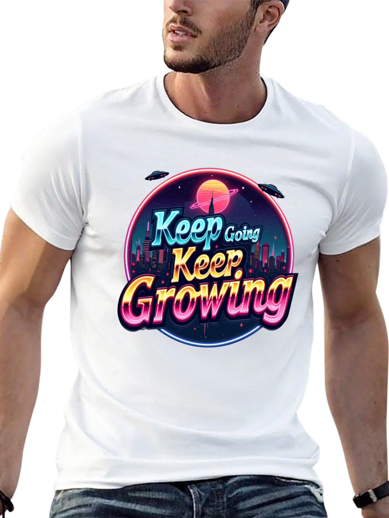 Keep Growing Black Graphic Tee