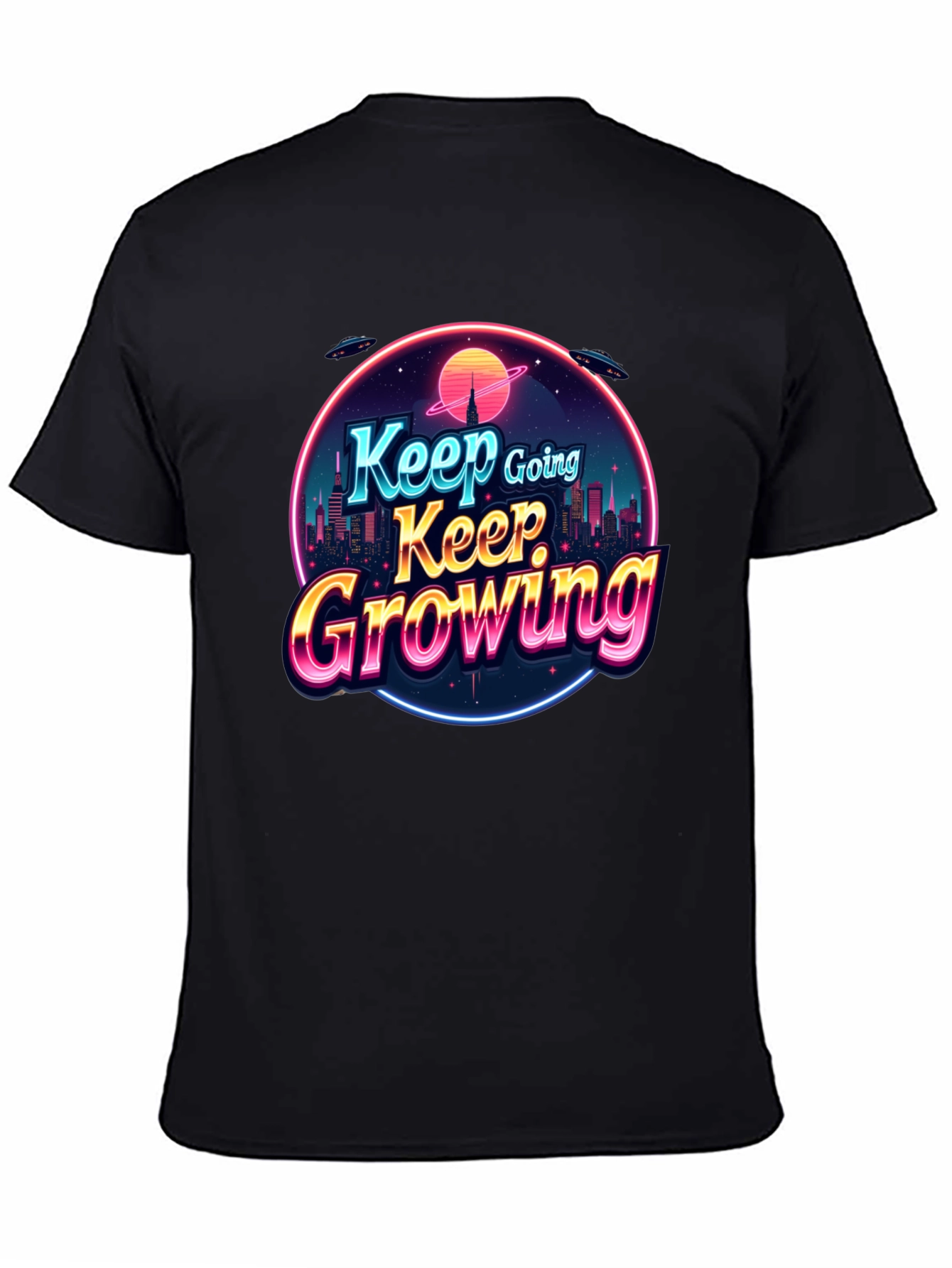 Keep Growing Black Graphic Tee