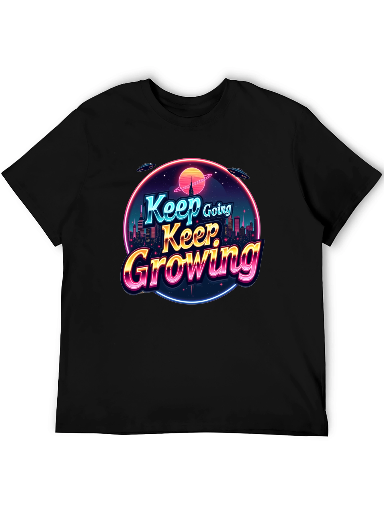Keep Growing Black Graphic Tee
