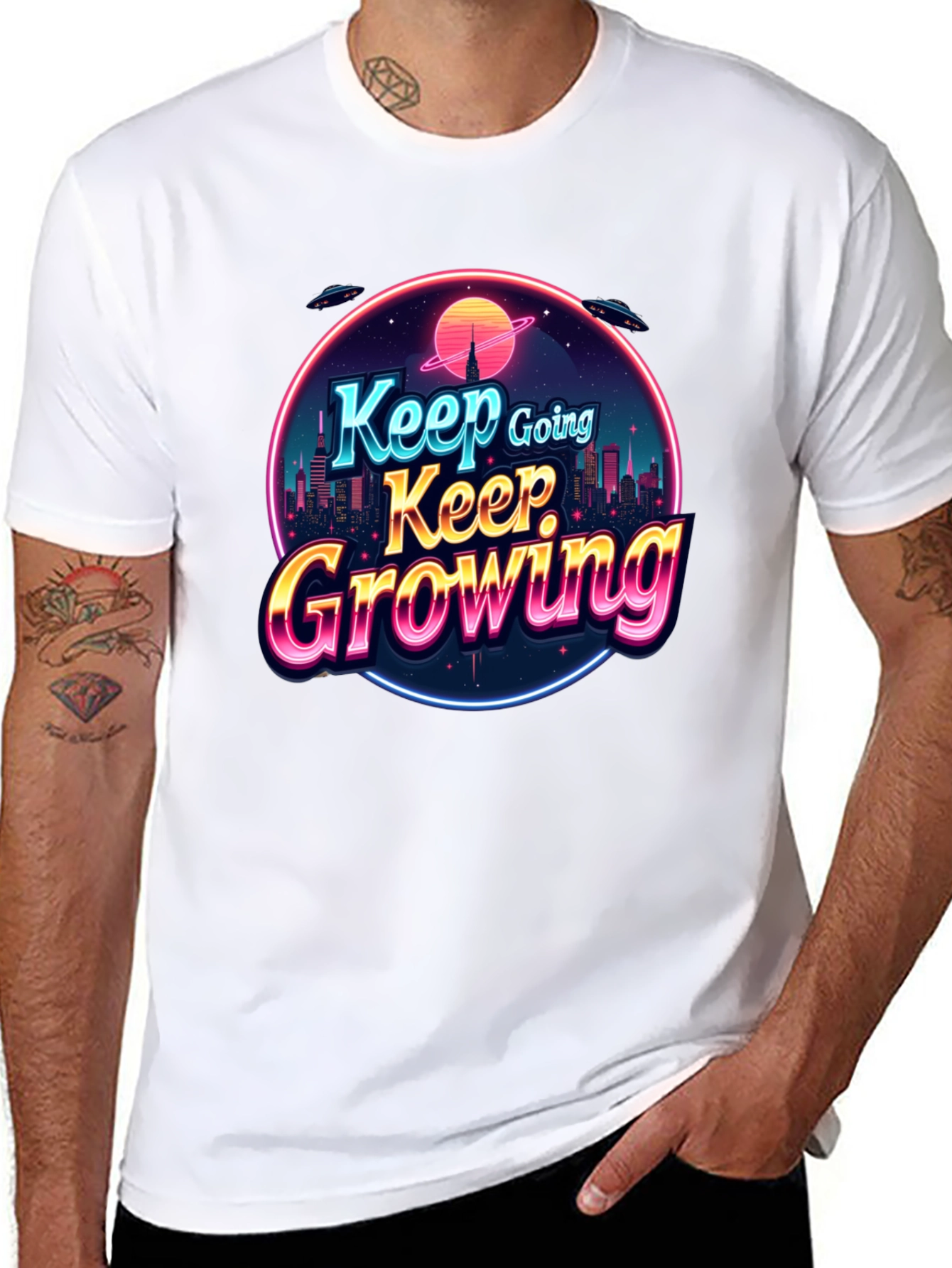 Keep Growing Black Graphic Tee
